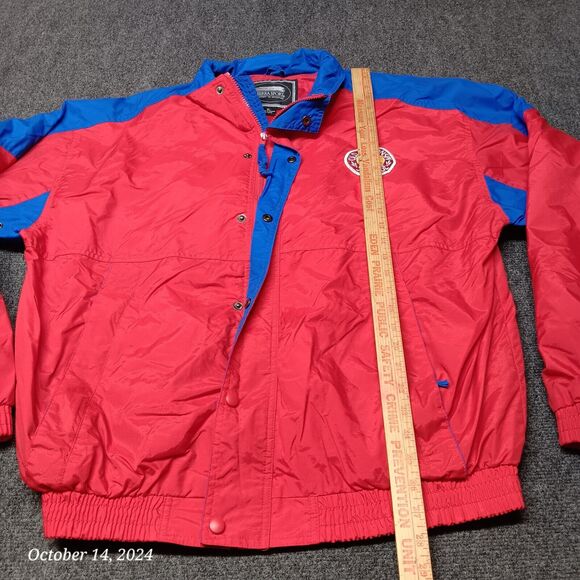 Vintage Old Wisconsin Sausage Windbreaker Jacket Men XL‎ Red Blue Sierra Sport - Picture 4 of 9